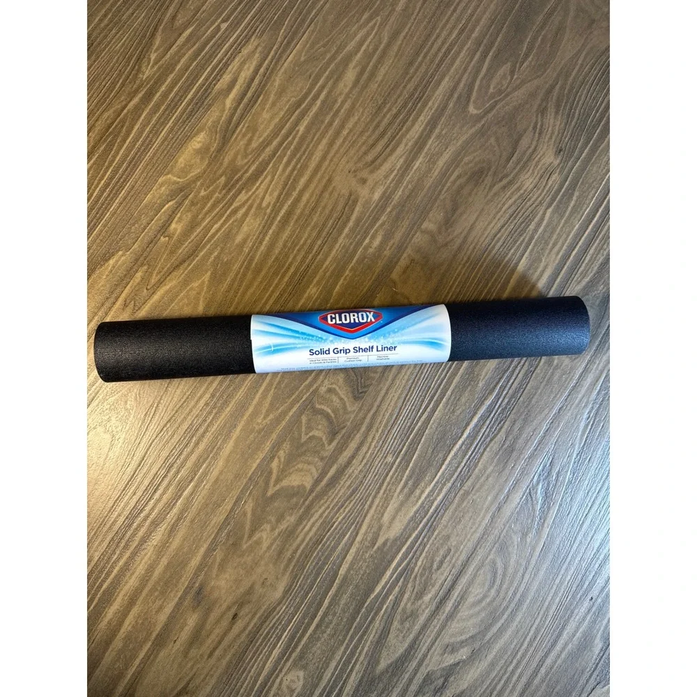 Clorox Solid Grip Shelf Liner Home 20in x 6ft Black New Non-Adhesive Cushion